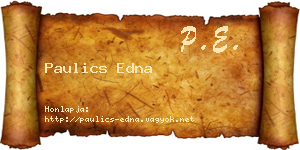 Paulics Edna névjegykártya